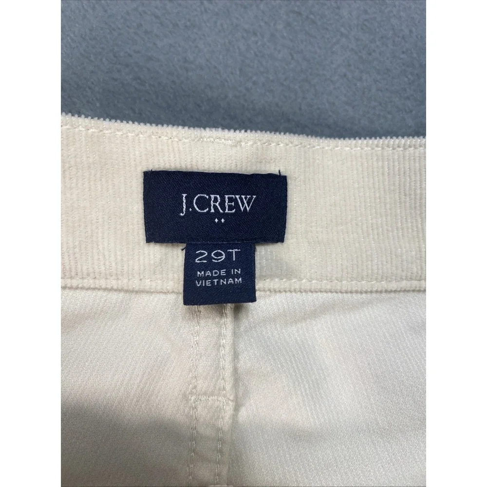 J. Crew Womens 29 Tall Corduroy Chino Pants Beige Preppy Light Academia